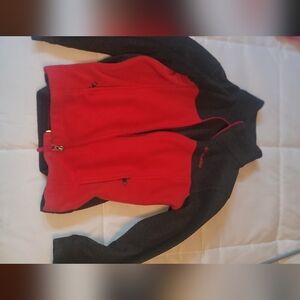 Columbia Two-Tone Red and Black Fleece Jacket